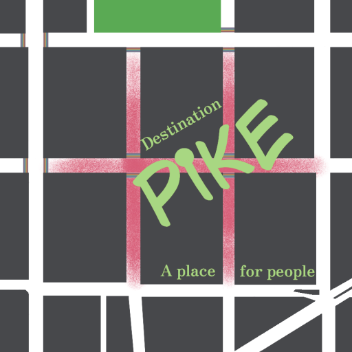 The Pike/Pine logo highlighting the street grid between Broadway, 12th, Pine, and Union